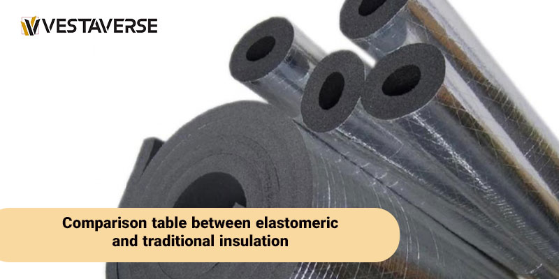 جدول مقایسه عایق های الاستومری و سنتی